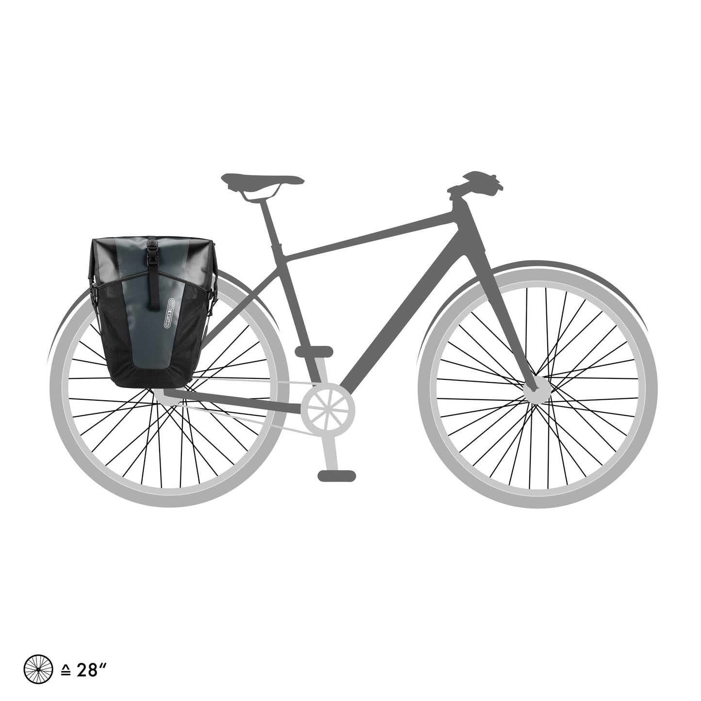 Édition imperméable QL2.1 roll‑top BackRoll – sacoche de porte-bagages Red - black