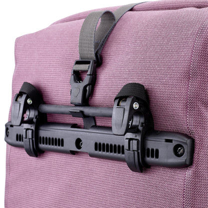 Sacoche de porte-bagages Ash rose – BackRoll imperméable QL3.1 QL2.1 roll‑top urbain