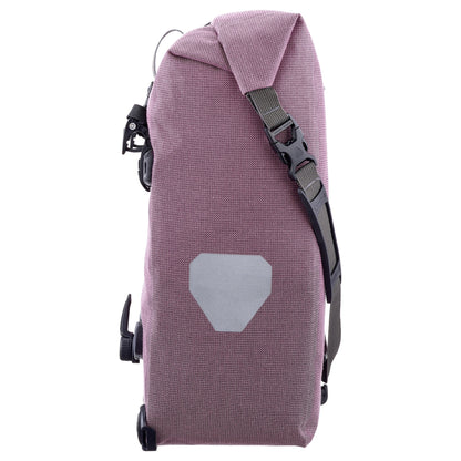 Sacoche de porte-bagages Ash rose – BackRoll imperméable QL3.1 QL2.1 roll‑top urbain