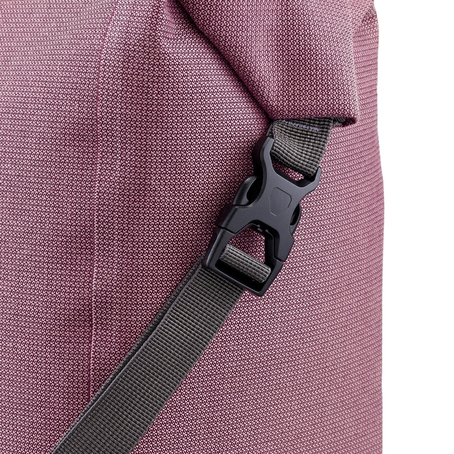 Sacoche de porte-bagages Ash rose – BackRoll imperméable QL3.1 QL2.1 roll‑top urbain