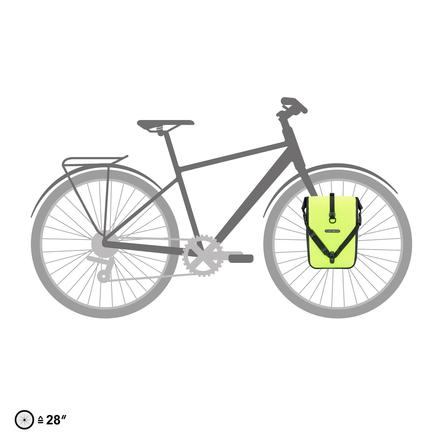 SportRoll sacoche de porte-bagages Neon yellow - black reflective (QL2.1 roll‑top)