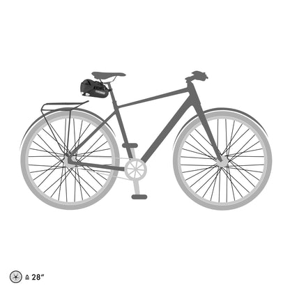 Sac de selle Saddle | imperméable roll‑top Black matt