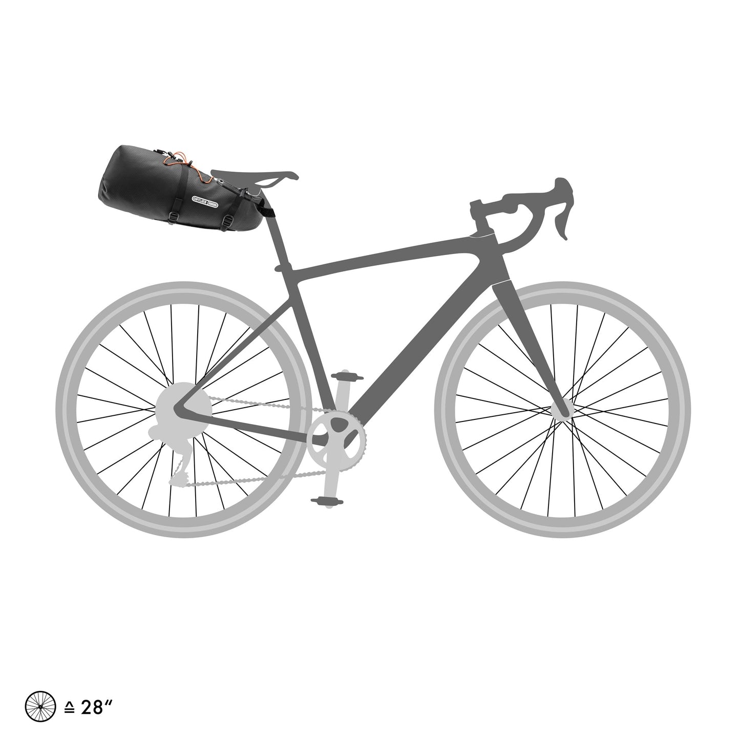 Sac de selle Sable foncé – SeatPack roll‑top