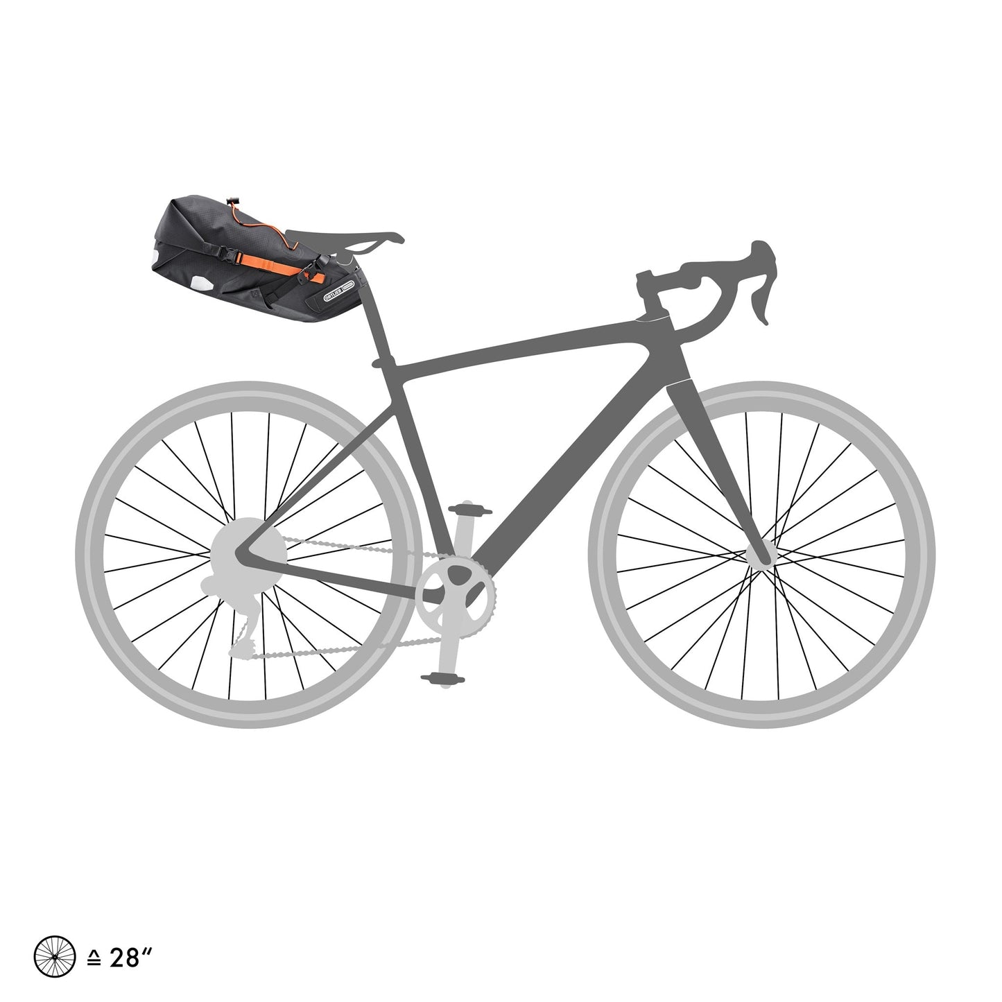 SeatPack : sac de selle imperméable roll‑top – Black matt