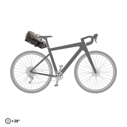 SeatPack : sac de selle imperméable roll‑top – Black matt