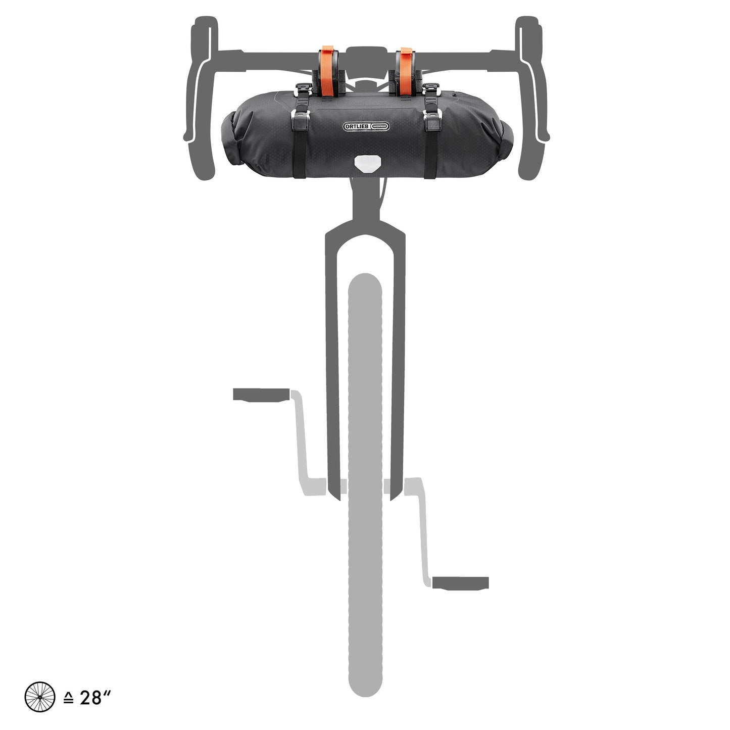 Handlebar : sacoche de guidon imperméable roll‑top – Sable foncé