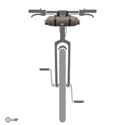 Handlebar : sacoche de guidon imperméable roll‑top – Sable foncé