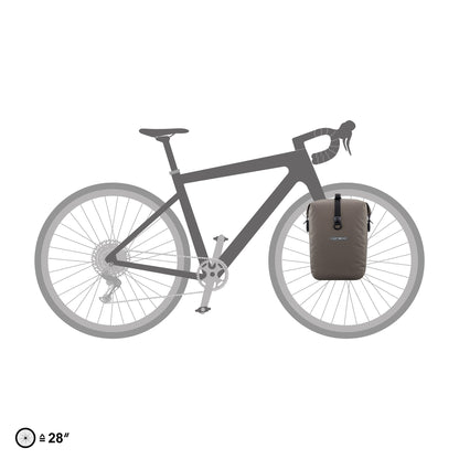 Sacoche de porte-bagages Black matt – Gravel Single imperméable QL3.1 roll‑top