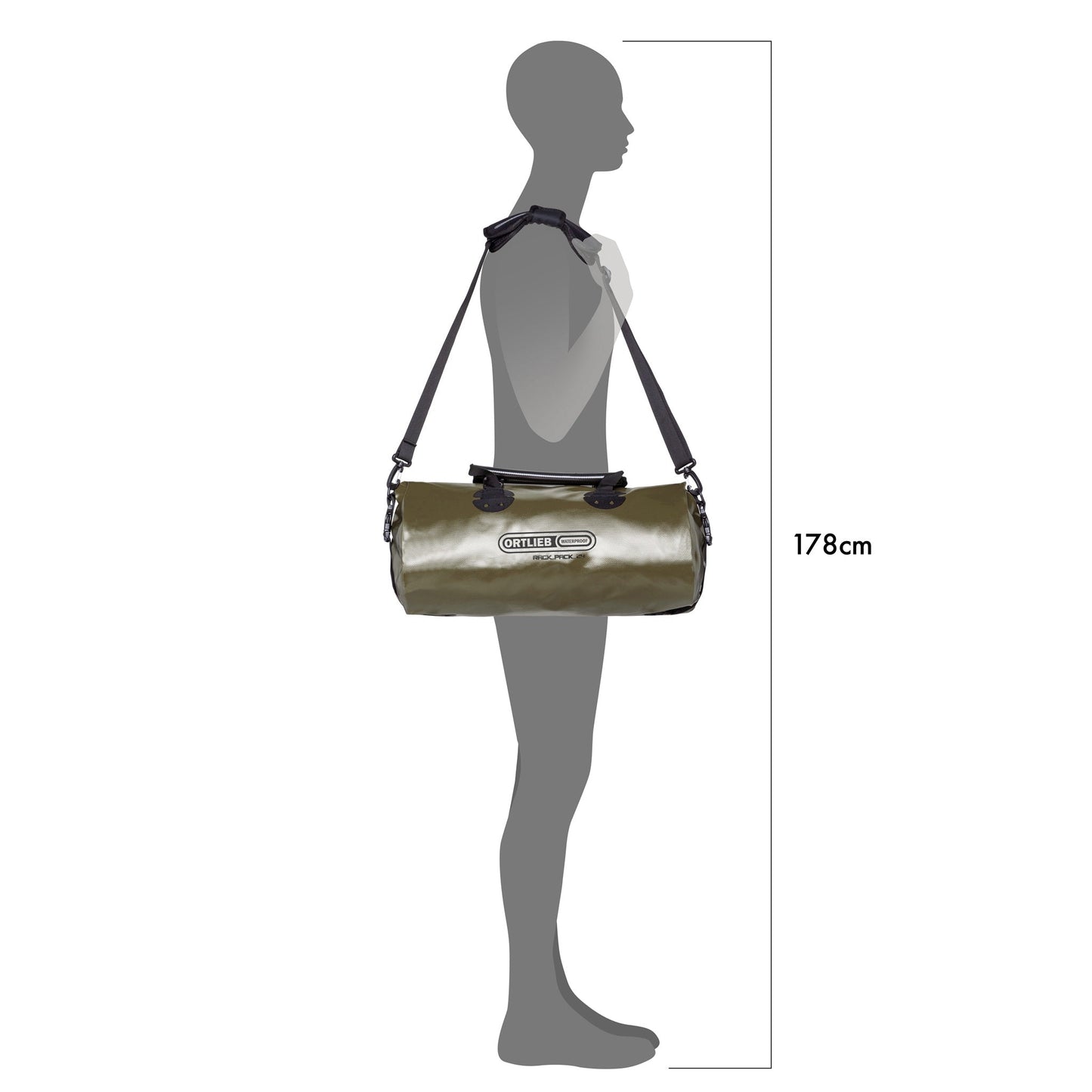 Édition imperméable roll‑top RackPack – sac Vert olive