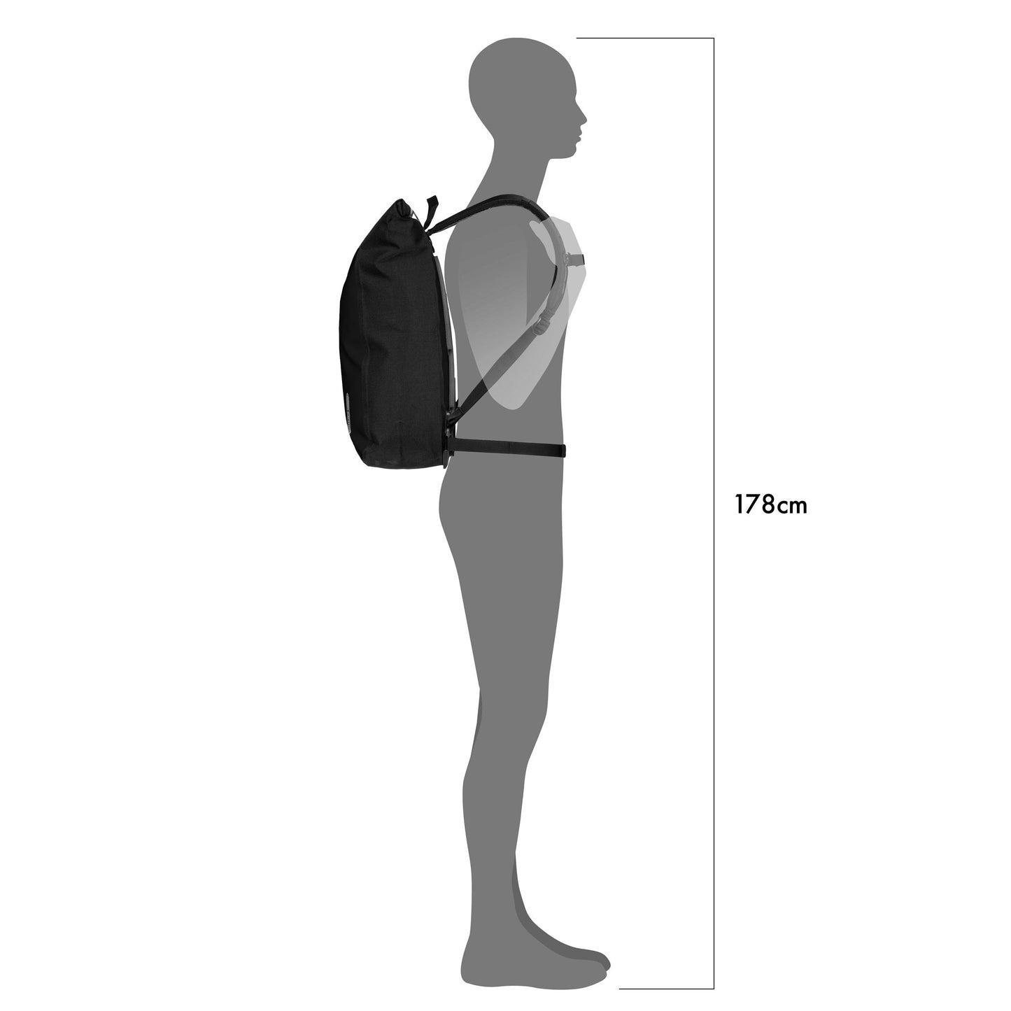 Sac à dos Petrol - black – Velocity imperméable roll‑top urbain