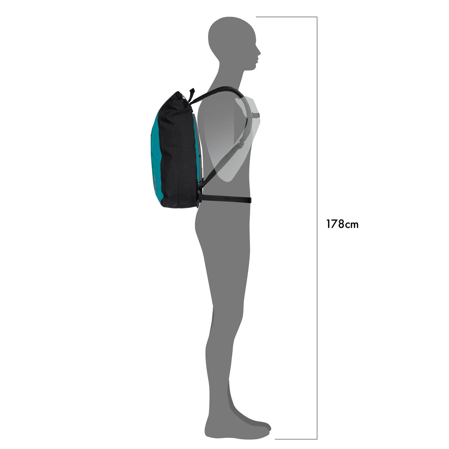 Sac à dos Petrol - black – Velocity imperméable roll‑top urbain