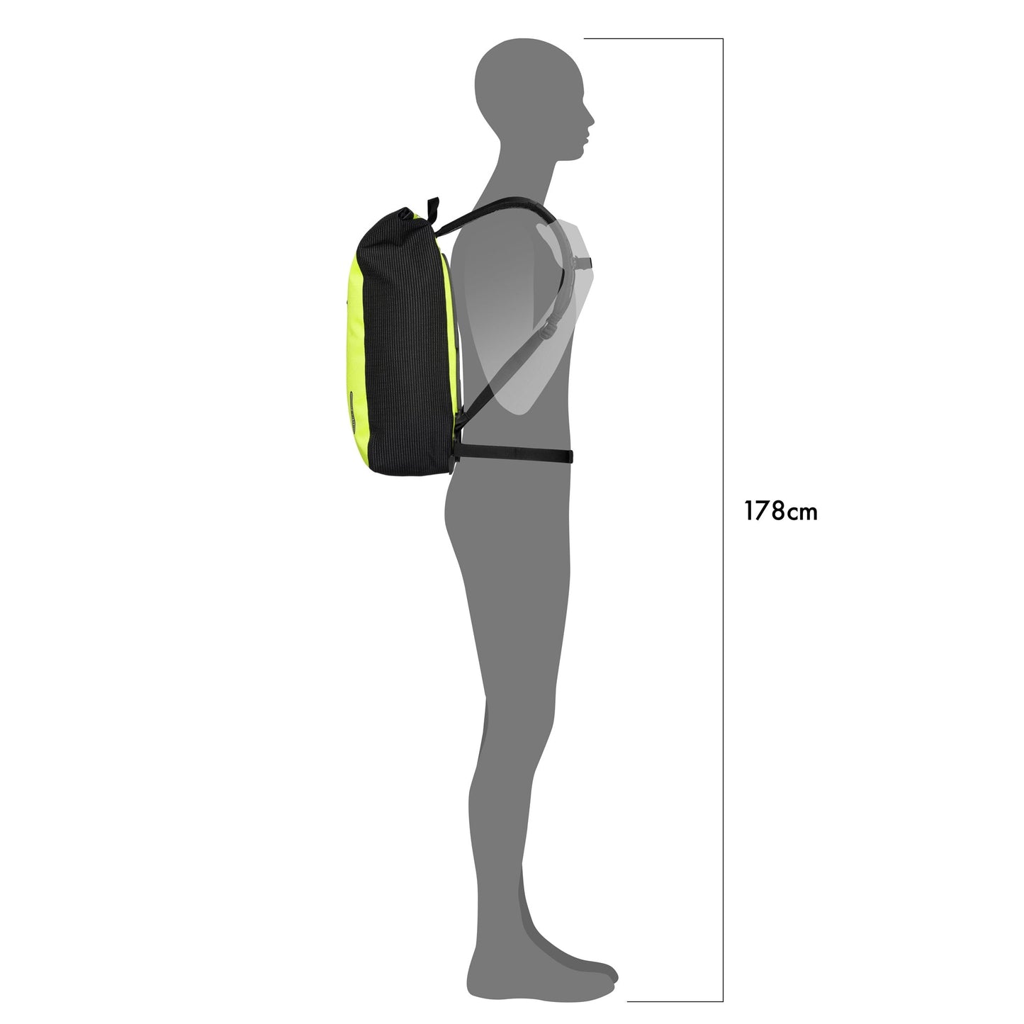 Velocity – sac à dos roll‑top urbain Neon yellow - black reflective