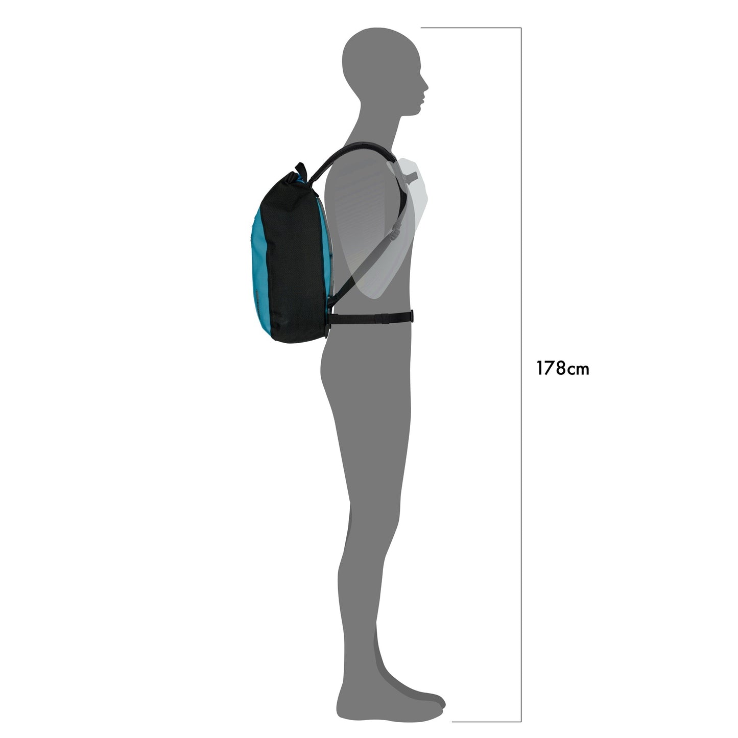 Sac à dos Petrol - black – Velocity imperméable roll‑top urbain