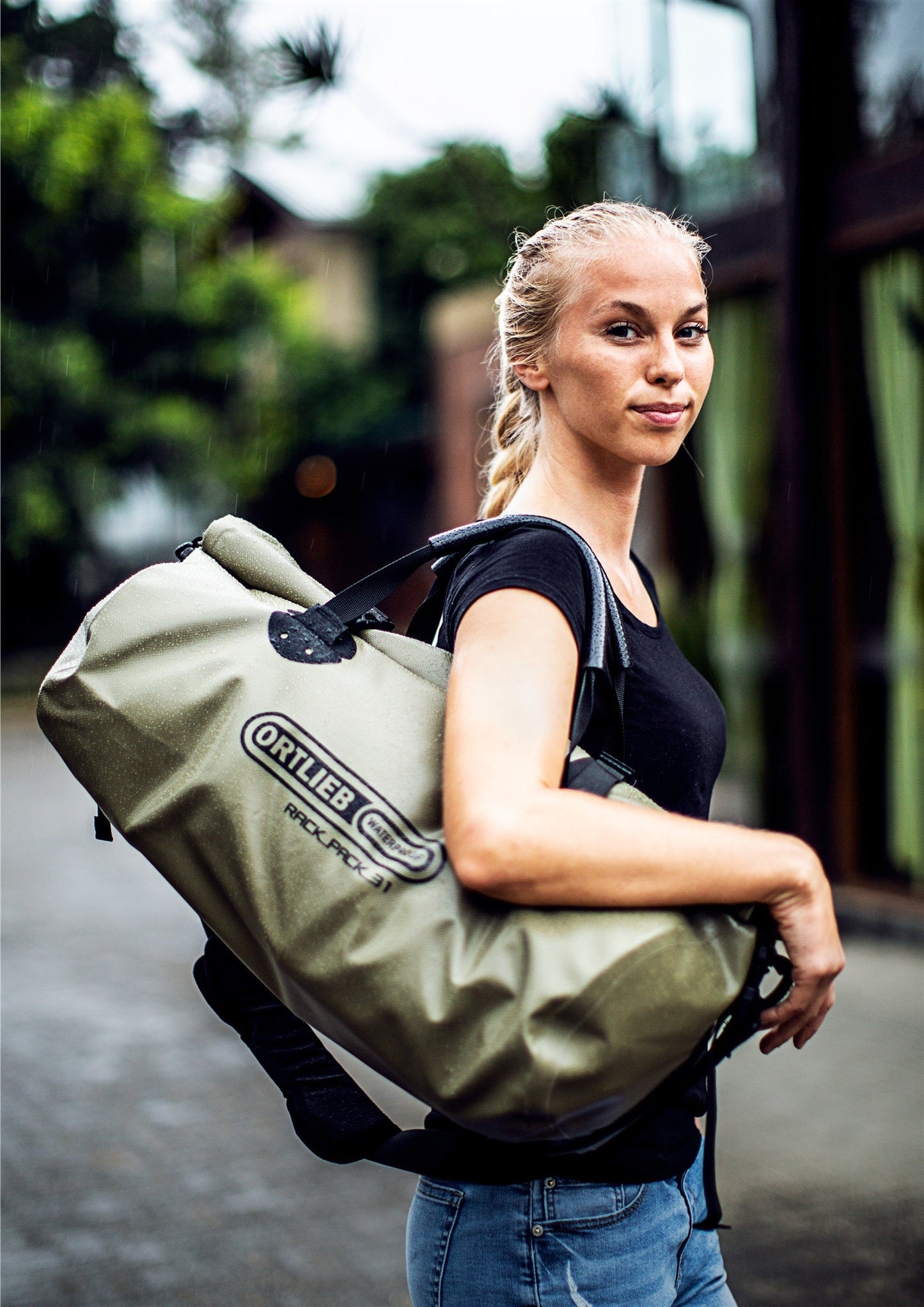 Édition imperméable roll‑top RackPack – sac Vert olive