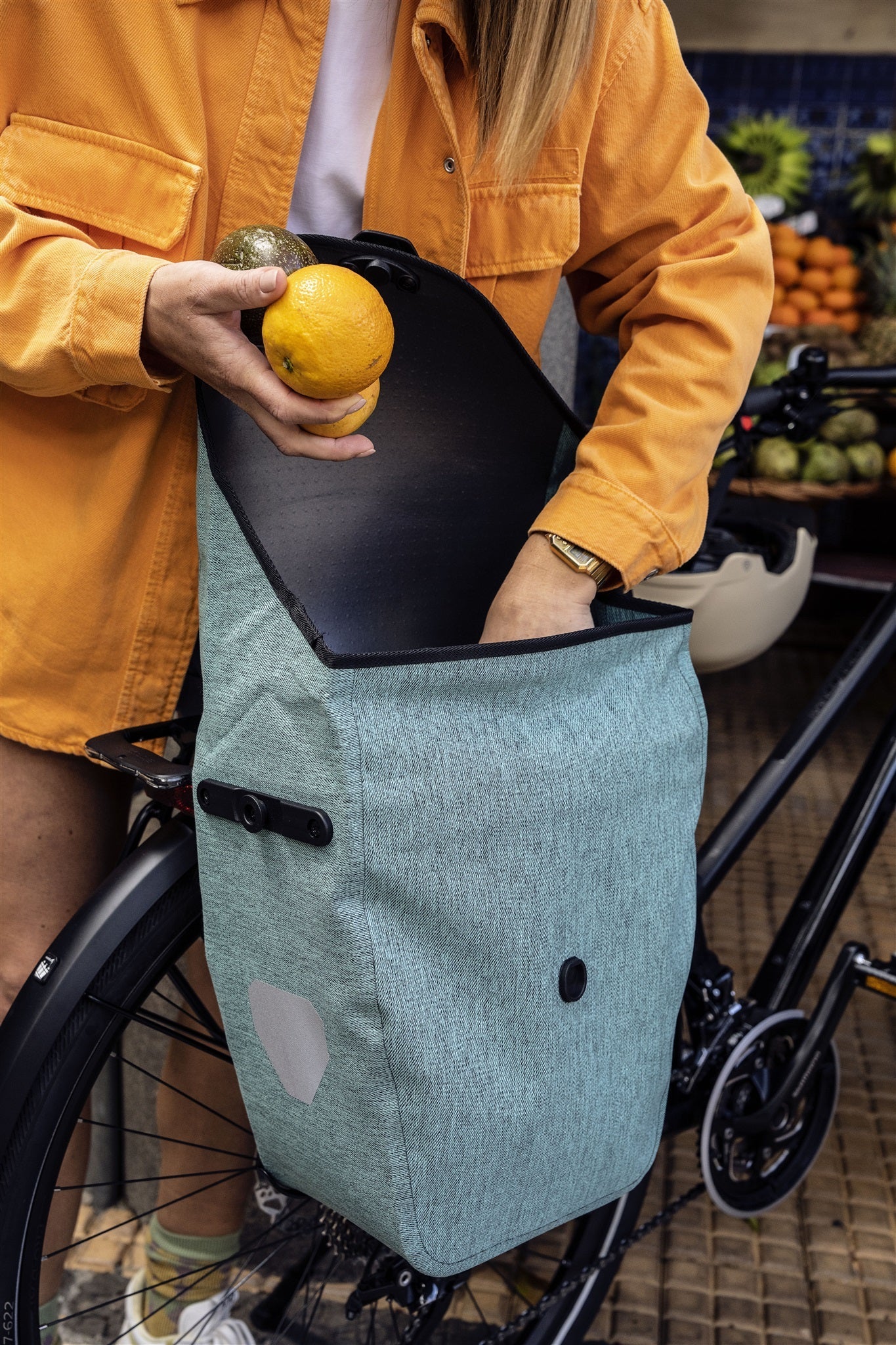 Édition polyvalent Velo Shopper – sacoche de porte-bagages Noir