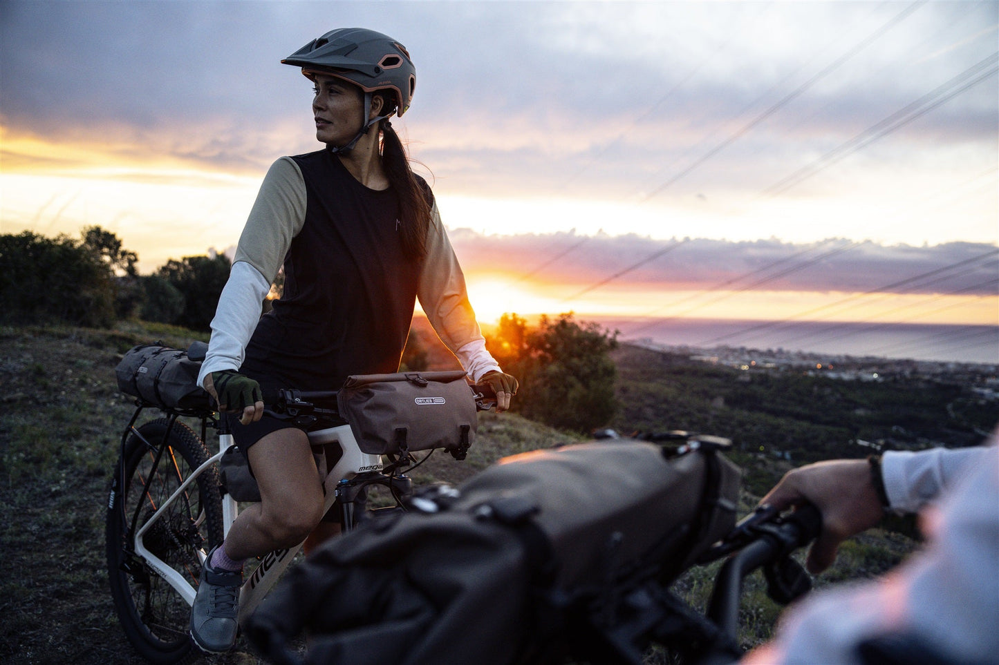 Velo Sling sacoche de guidon Sable foncé (roll‑top)